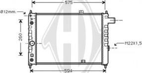 Diederichs DCM2559 - Радіатор, охолодження двигуна autozip.com.ua