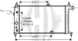 Diederichs DCM2568 - Радіатор, охолодження двигуна autozip.com.ua