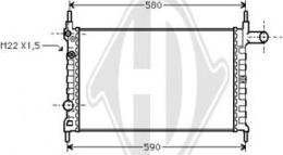 Diederichs DCM2586 - Радіатор, охолодження двигуна autozip.com.ua