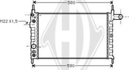 Diederichs DCM2588 - Радіатор, охолодження двигуна autozip.com.ua