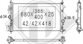 Diederichs DCM2692 - Радіатор, охолодження двигуна autozip.com.ua