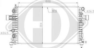 Diederichs DCM2664 - Радіатор, охолодження двигуна autozip.com.ua