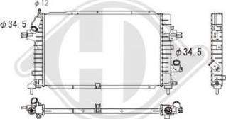 Diederichs DCM2666 - Радіатор, охолодження двигуна autozip.com.ua