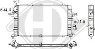 Diederichs DCM2661 - Радіатор, охолодження двигуна autozip.com.ua