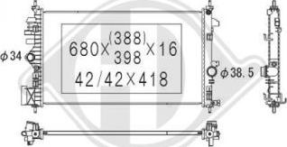 Diederichs DCM2686 - Радіатор, охолодження двигуна autozip.com.ua