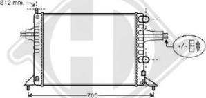 Diederichs DCM2628 - Радіатор, охолодження двигуна autozip.com.ua