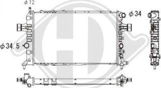 Diederichs DCM2623 - Радіатор, охолодження двигуна autozip.com.ua