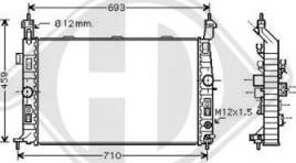 Diederichs DCM2674 - Радіатор, охолодження двигуна autozip.com.ua