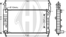 Diederichs DCM2675 - Радіатор, охолодження двигуна autozip.com.ua