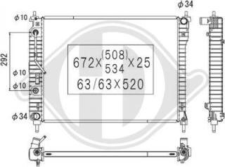 Diederichs DCM2676 - Радіатор, охолодження двигуна autozip.com.ua