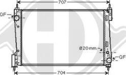 Diederichs DCM2672 - Радіатор, охолодження двигуна autozip.com.ua