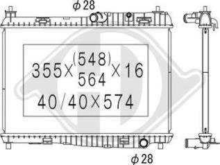 Diederichs DCM2097 - Радіатор, охолодження двигуна autozip.com.ua