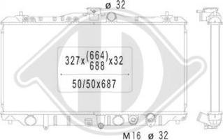 Diederichs DCM2142 - Радіатор, охолодження двигуна autozip.com.ua