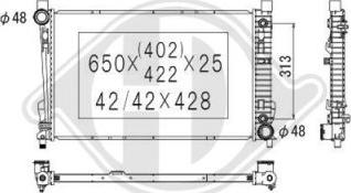 Diederichs DCM2386 - Радіатор, охолодження двигуна autozip.com.ua