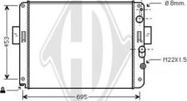 Diederichs DCM2299 - Радіатор, охолодження двигуна autozip.com.ua