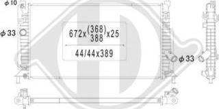 Diederichs DCM2279 - Радіатор, охолодження двигуна autozip.com.ua