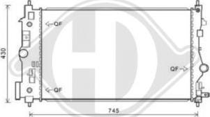 Diederichs DCM2703 - Радіатор, охолодження двигуна autozip.com.ua