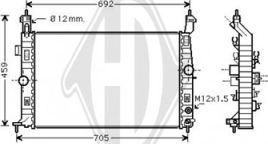 Diederichs DCM2711 - Радіатор, охолодження двигуна autozip.com.ua