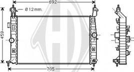 Diederichs DCM2712 - Радіатор, охолодження двигуна autozip.com.ua