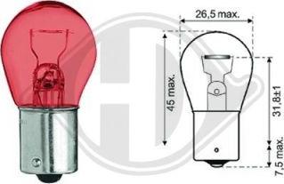 Diederichs LID10049 - Лампа розжарювання, ліхтар сигналу гальма autozip.com.ua