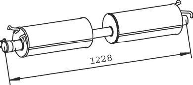 Dinex 32328 - Середній глушник вихлопних газів autozip.com.ua