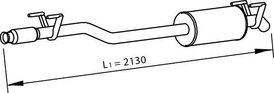 Dinex 74312 - Середній глушник вихлопних газів autozip.com.ua