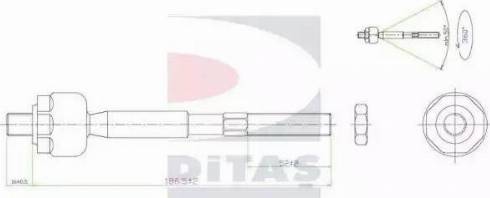 Ditas A2-5637 - Осьовий шарнір, рульова тяга autozip.com.ua