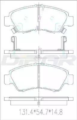 Ditas DFB5242 - Гальмівні колодки, дискові гальма autozip.com.ua