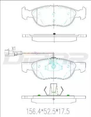 Ditas DFB1132 - Гальмівні колодки, дискові гальма autozip.com.ua