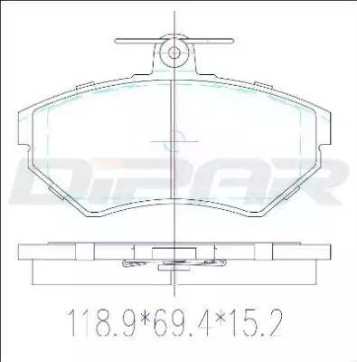 Ditas DFB3088 - Гальмівні колодки, дискові гальма autozip.com.ua