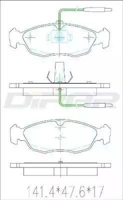 Ditas DFB3144 - Гальмівні колодки, дискові гальма autozip.com.ua