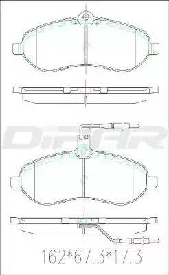 Ditas DFB2934 - Гальмівні колодки, дискові гальма autozip.com.ua