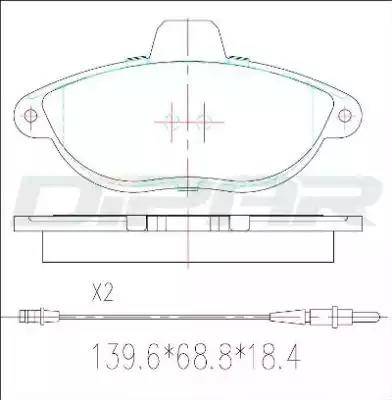 Ditas DFB2932 - Гальмівні колодки, дискові гальма autozip.com.ua