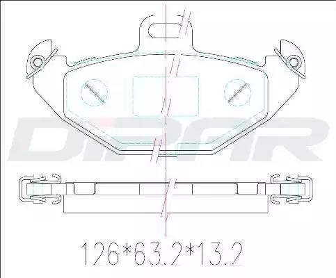 Ditas DFB2565 - Гальмівні колодки, дискові гальма autozip.com.ua