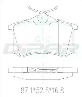 Ditas DFB2589 - Гальмівні колодки, дискові гальма autozip.com.ua