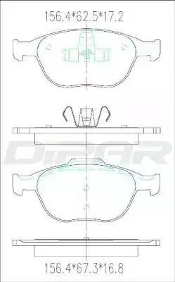 Ditas DFB2532 - Гальмівні колодки, дискові гальма autozip.com.ua