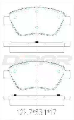 Ditas DFB2579 - Гальмівні колодки, дискові гальма autozip.com.ua