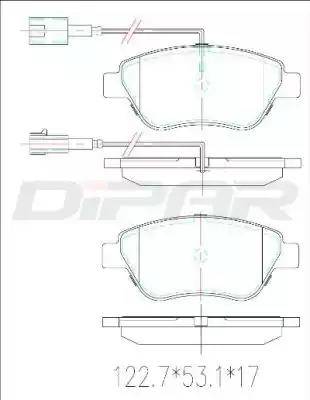 Ditas DFB2654 - Гальмівні колодки, дискові гальма autozip.com.ua