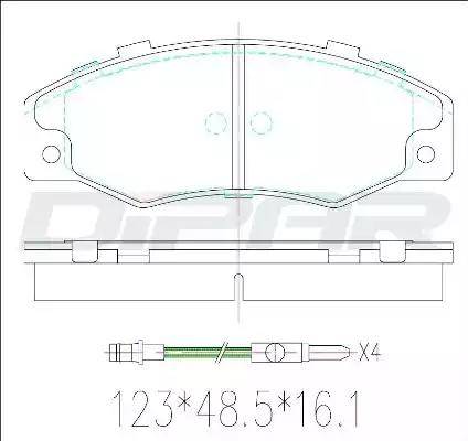 Ditas DFB2306 - Гальмівні колодки, дискові гальма autozip.com.ua