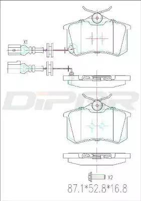 Ditas DFB2387 - Гальмівні колодки, дискові гальма autozip.com.ua