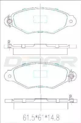 Ditas DFB2321 - Гальмівні колодки, дискові гальма autozip.com.ua