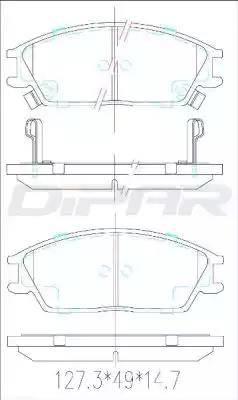 Ditas DFB2286 - Гальмівні колодки, дискові гальма autozip.com.ua