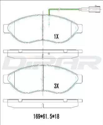 Ditas DFB2714 - Гальмівні колодки, дискові гальма autozip.com.ua