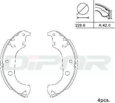 Ditas DPB1024 - Комплект гальм, барабанний механізм autozip.com.ua