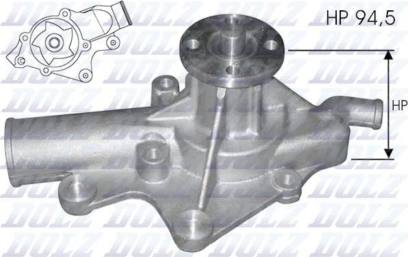 DOLZ J203 - Водяний насос autozip.com.ua