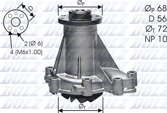 DOLZ M276 - Водяний насос autozip.com.ua