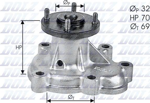 DOLZ O131 - Водяний насос autozip.com.ua