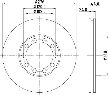 DON CVD584 - Гальмівний диск autozip.com.ua