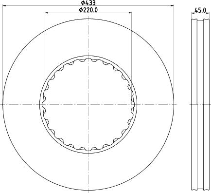 Meritor 5001864498 - Гальмівний диск autozip.com.ua