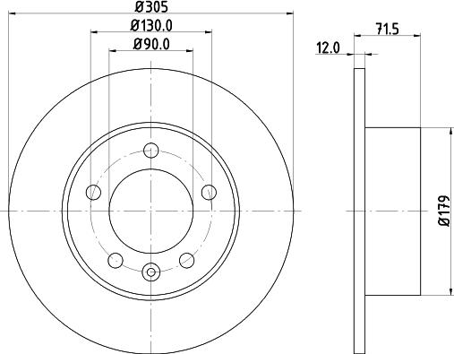 DON PCD19552 - Гальмівний диск autozip.com.ua